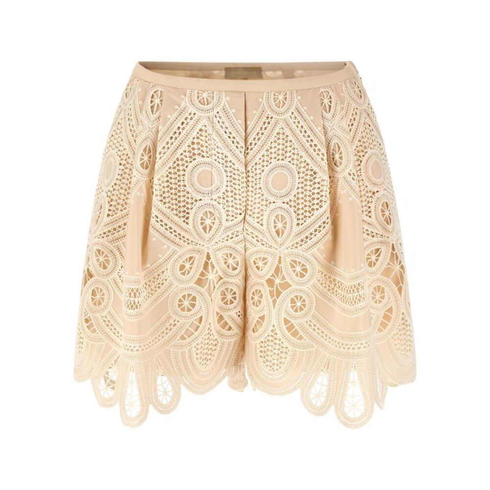 Elie Saab Women Macramé Embroidery Shorts